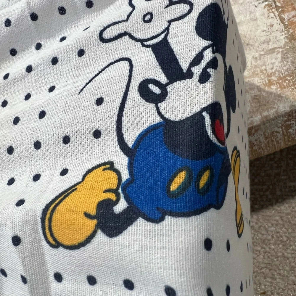 NOS Mickey & Co Tailored Twin Comic Mickey Bed Skirt